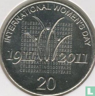 Australië 20 cents 2011 "Centenary of International Women's Day" - Afbeelding 2