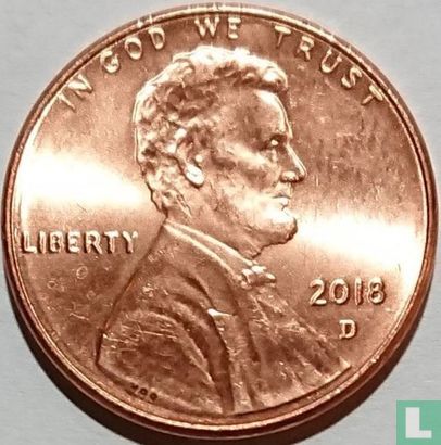 États-Unis 1 cent 2018 (D) - Image 1