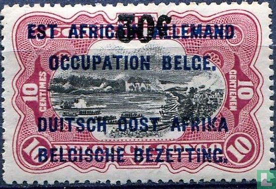 Zegels van Belgisch Congo met opdruk