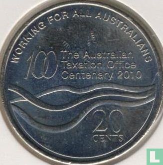 Australië 20 cents 2010 "Centenary of the Australian Taxation Office" - Afbeelding 2
