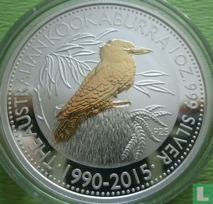 Australia 1 dollar 2015 (partially gilded) "25th anniversary Australian kookaburra bullion coin series" - Image 2