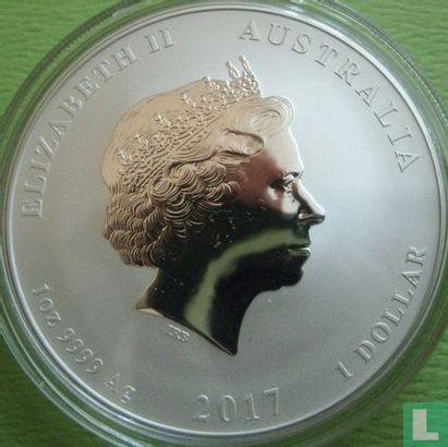 Australië 1 dollar 2017 (type 1 - kleurloos - zonder privy merk) "Year of the Rooster" - Afbeelding 1