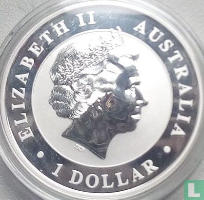 Australië 1 dollar 2018 (kleurloos - zonder privy merk) "Kookaburra" - Afbeelding 2