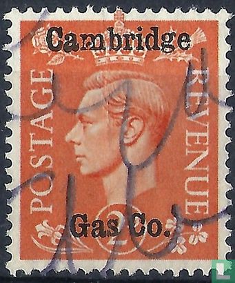 Koning George VI, opdruk Cambridge Gas Co.