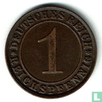 German Empire 1 reichspfennig 1924 (G) - Image 2