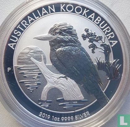 Australie 1 dollar 2019 (non coloré - sans marque privy) "Kookaburra" - Image 1