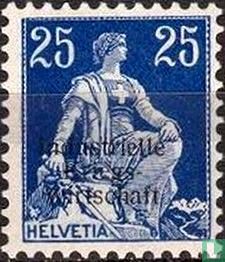 Seated Helvetia with Sword