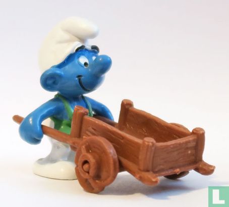 Gardener Smurf with wheelbarrow  - Image 1