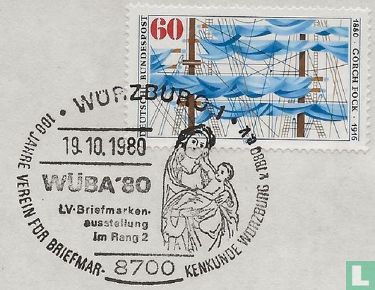 Würzburg 1 8700 - WÜBA '80 - "100 jahr verein für briefmarkenkunde Würzburg"