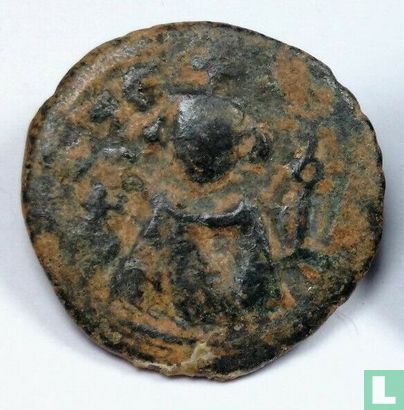 Emesa (Homs, Syrië) Umayyad Empire AE22 (imitatie van Byzantijnse follis) 650-680 CE - Afbeelding 2