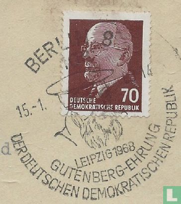 BERLIN 8 - Leipzig 1968 - Gutenberg-Ehrung der Deutschen Demokratischen Republik