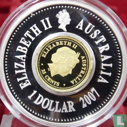 Australia 1 dollar 2007 (PROOF) "Lunar holey dollar & Dump" - Image 1