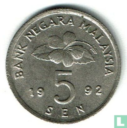 Malaysia 5 sen 1992 - Image 1