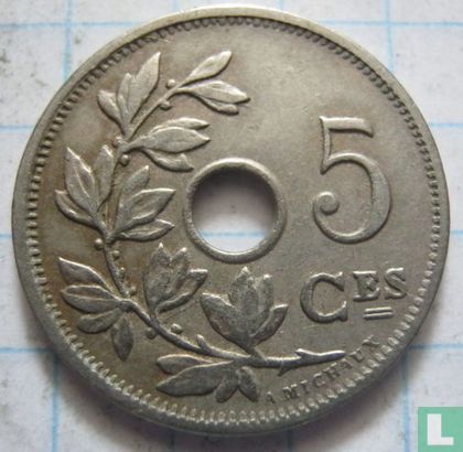 Belgique 5 centimes 1910 (FRA) - Image 2