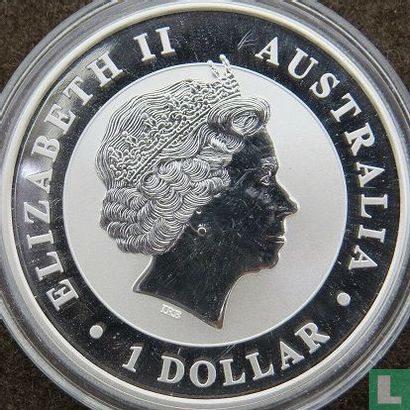 Australië 1 dollar 2016 (kleurloos - zonder privy merk) "Kookaburra" - Afbeelding 2
