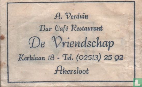 Bar Café Restaurant De Vriendschap - Image 1