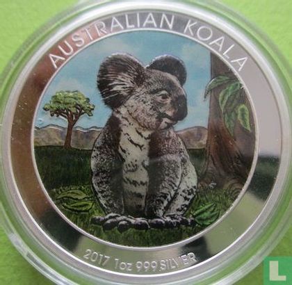 Australië 1 dollar 2017 (gekleurd) "Koala" - Afbeelding 1