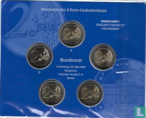 Germany mint set 2019 "70th anniversary Foundation of the Bundesrat" - Image 2