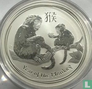 Australie 1 dollar 2016 (type 1 - non coloré - sans marque privy) "Year of the Monkey" - Image 2