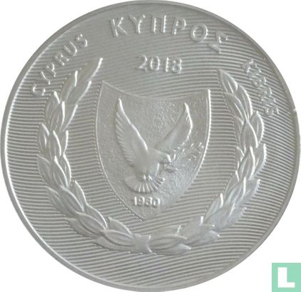 Cyprus 5 euro 2018 (PROOF) "10 years Introduction of the euro in Cyprus" - Afbeelding 1