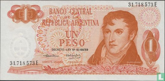 Argentina 1 Peso ND (1974) - Image 1