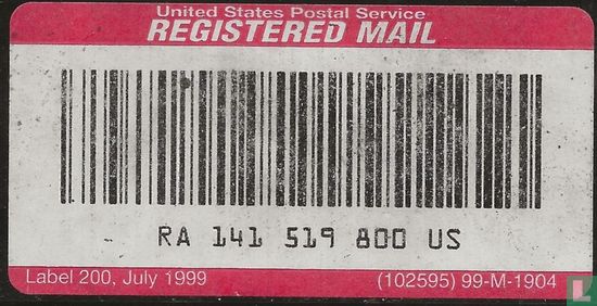 Registered Mail - barcode