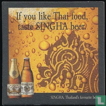 If you like Thai food, taste SINGHA beer. / Taud Man Goong - Bild 1
