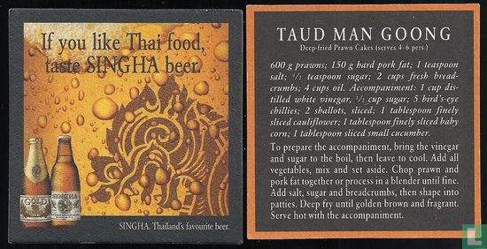 If you like Thai food, taste SINGHA beer. / Taud Man Goong - Bild 3