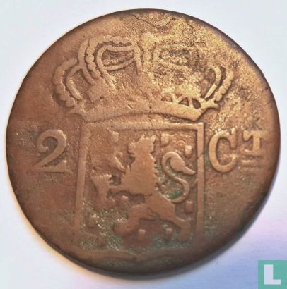 Dutch East Indies 2 cents 1836 - Image 2