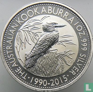 Australia 1 dollar 2015 (colourless - without privy mark) "25th anniversary Australian kookaburra bullion coin series" - Image 2
