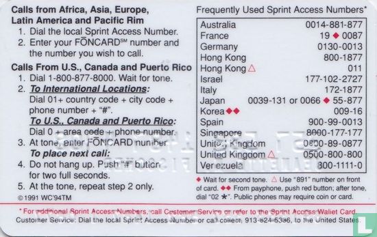 World Traveler Foncard WorldCup USA '94 - Afbeelding 2