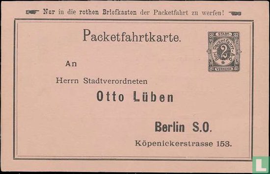 Berliner Paketdienst A.G. - Ziffer / Otto Lüben