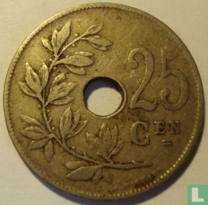 Belgien 25 Centime 1908 (NLD) - Bild 2
