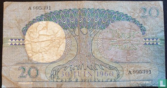 Congo 20 Francs 1961 - Image 2