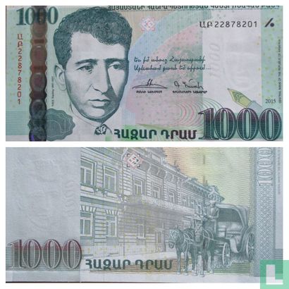 Arménie 1000 Dram 2015