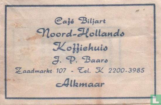 Café Biljart Noord Hollands Koffiehuis - Image 1