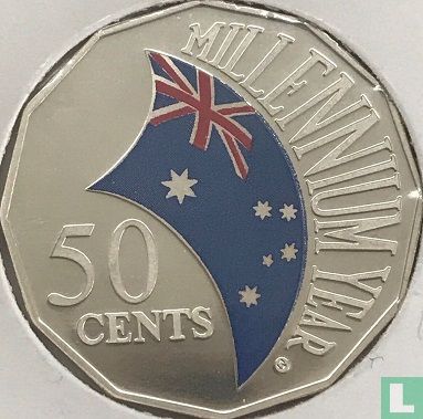 Australia 50 cents 2000 (PROOF - coloured) "Millennium Year" - Image 2
