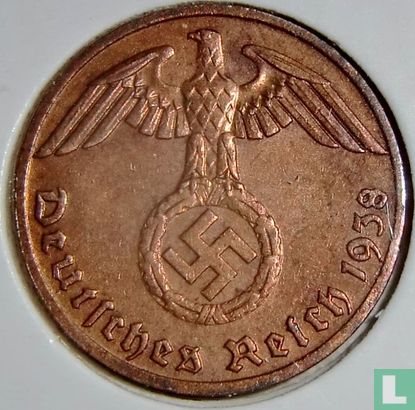 Duitse Rijk 1 reichspfennig 1938 (F) - Afbeelding 1