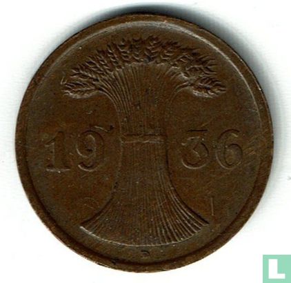 Duitse Rijk 2 reichspfennig 1936 (korenschoof - D) - Afbeelding 1