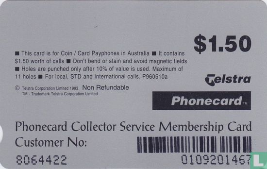 Phonecard Collector Service Membership Card - Image 2