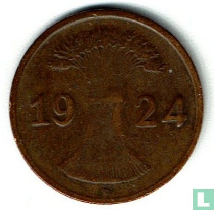 Duitse Rijk 1 rentenpfennig 1924 (F) - Afbeelding 1