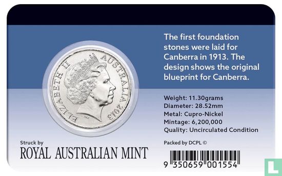 Australien 20 Cent 2013 "Centenary of Canberra" - Bild 3