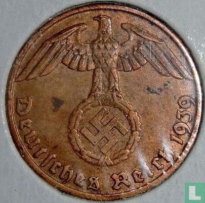 Duitse Rijk 1 reichspfennig 1939 (J) - Afbeelding 1