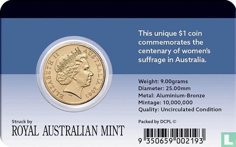 Australie 1 dollar 2003 "Centenary of Women's suffrage" - Image 3