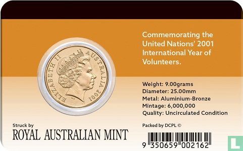 Australië 1 dollar 2001 "International Year of Volunteers" - Afbeelding 3