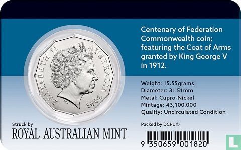 Australia 50 cents 2001 "Centenary of Australian Federation" - Image 3
