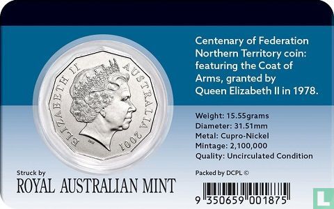 Australien 50 Cent 2001 "Centenary of Federation - Northern Territory" - Bild 3