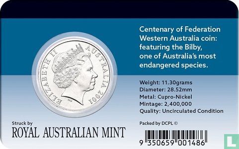 Australia 20 cents 2001 "Centenary of Federation - Western Australia" - Image 3