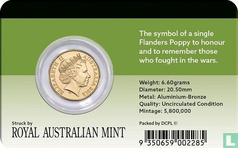 Australien 2 Dollar 2012 (ungefärbte) "Remembrance Day" - Bild 3