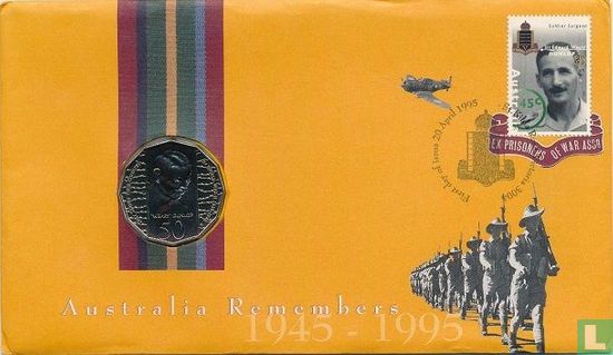 Australia 50 cents 1995 (Numisbrief) "50th anniversary of the end of World War II" - Image 1